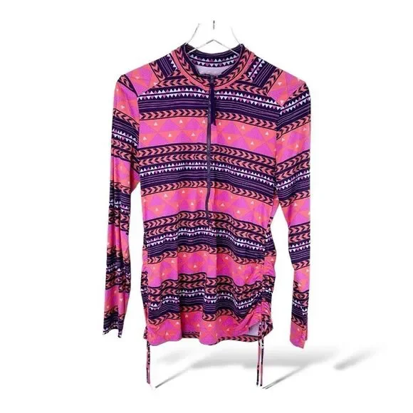 Carve Designs Vibrant Pink and Purple Coverup - Picture 1 of 8